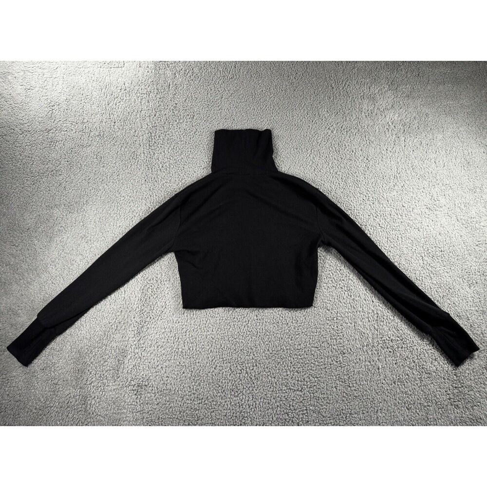 Forever 21 Turtleneck Women Medium Self Love Cropped Long Sleeve Pullover Shirt - Picture 3 of 7